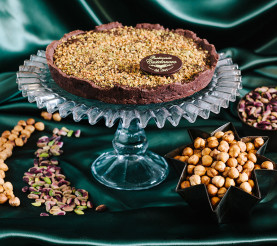 Torta ciocco nocciole e pistacchi